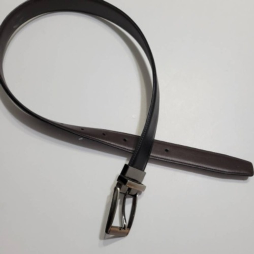 Boys Waist Dress Belt Brown Silver Adjustable Buckle 26/28